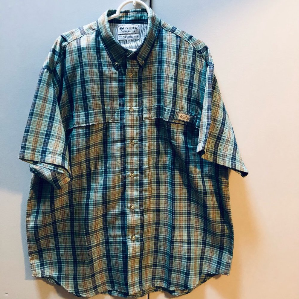 NEW Columbia Short sleeve performance fish gear shirt - M